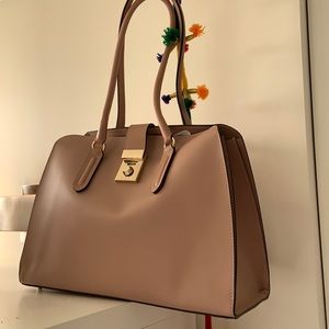 Furla Handbag Milano Leather Moonstone